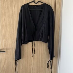 Zara Open Black Women's Top Crop